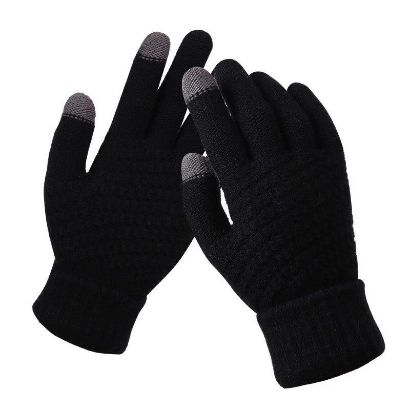 Touchscreen knit gloves by Glow Ritual