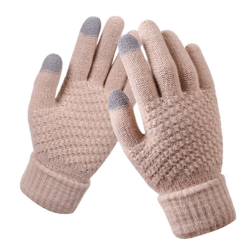 Touchscreen knit gloves by Glow Ritual