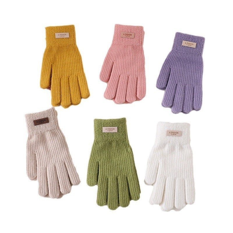 Touchscreen knit gloves by Glow Ritual
