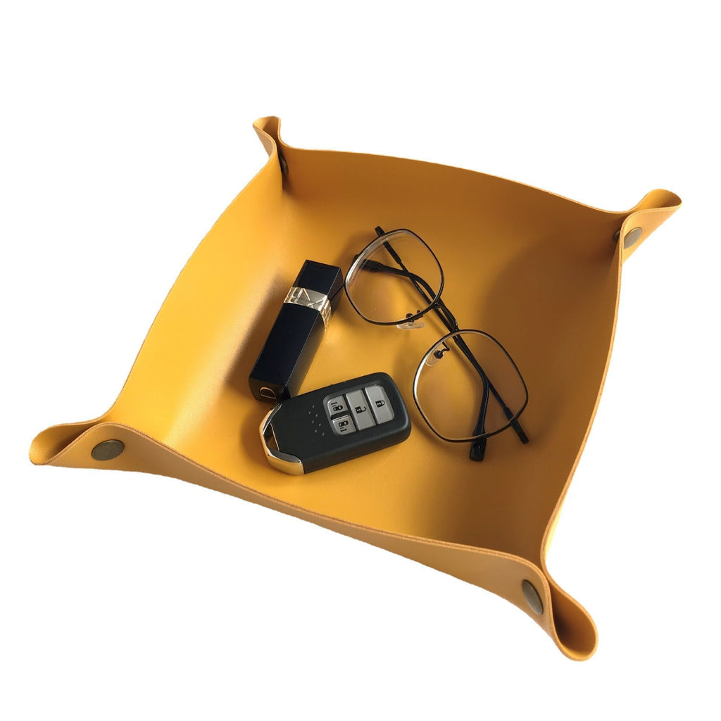 Leather valet tray by Glow Ritual