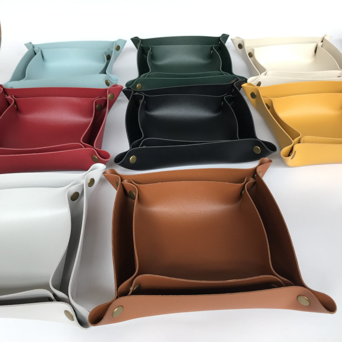 Leather valet tray by Glow Ritual