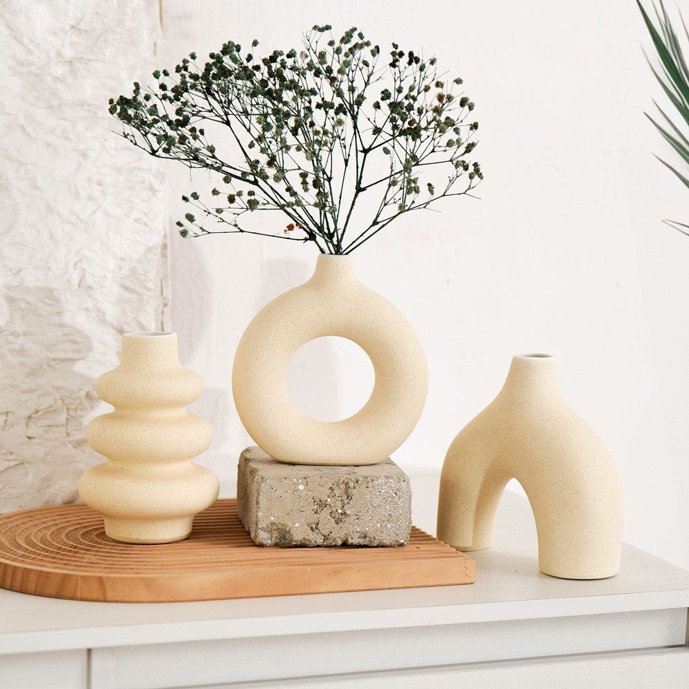 Ceramic vase set of 3 by Glow Ritual
