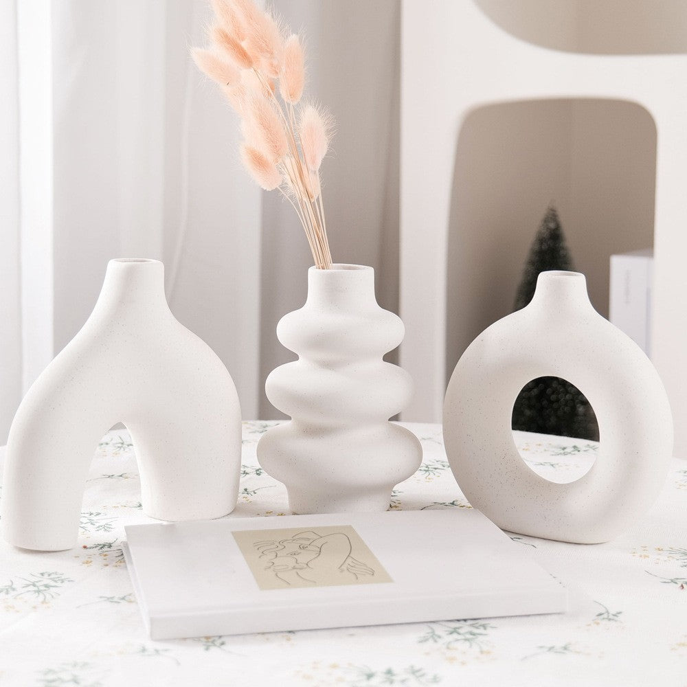 Ceramic vase set of 3 by Glow Ritual