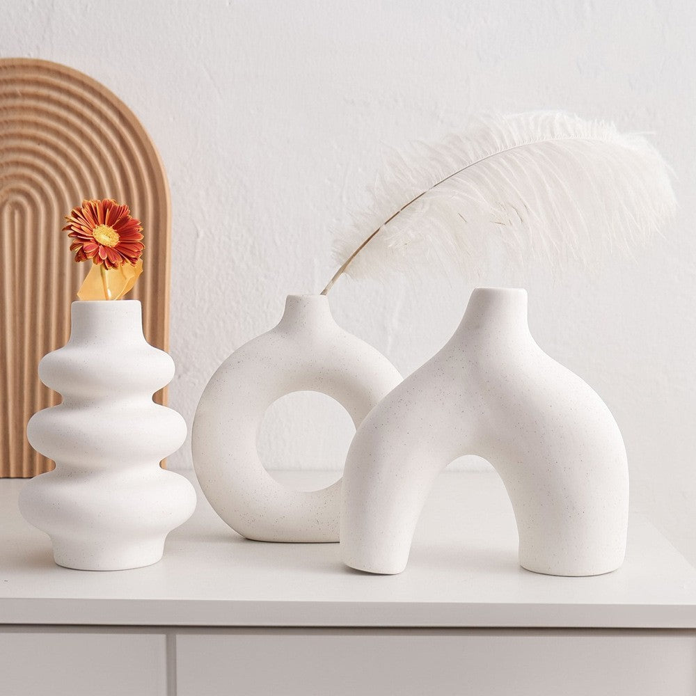 Ceramic vase set of 3 by Glow Ritual