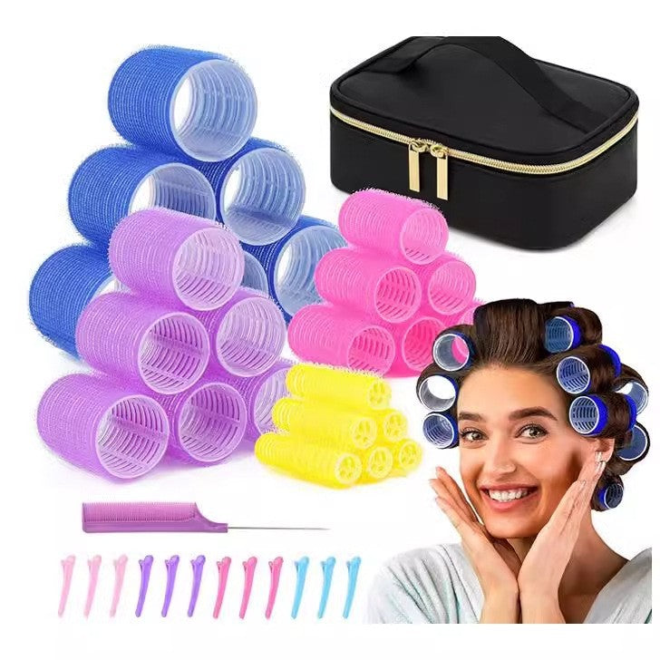 Self-grip velcro hair rollers set by Glow Ritual