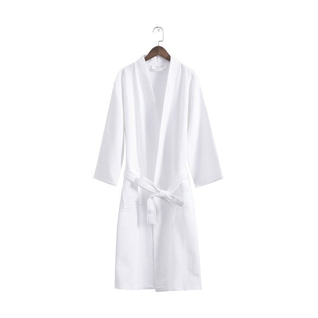 Cotton waffle spa bathrobe by Glow Ritual