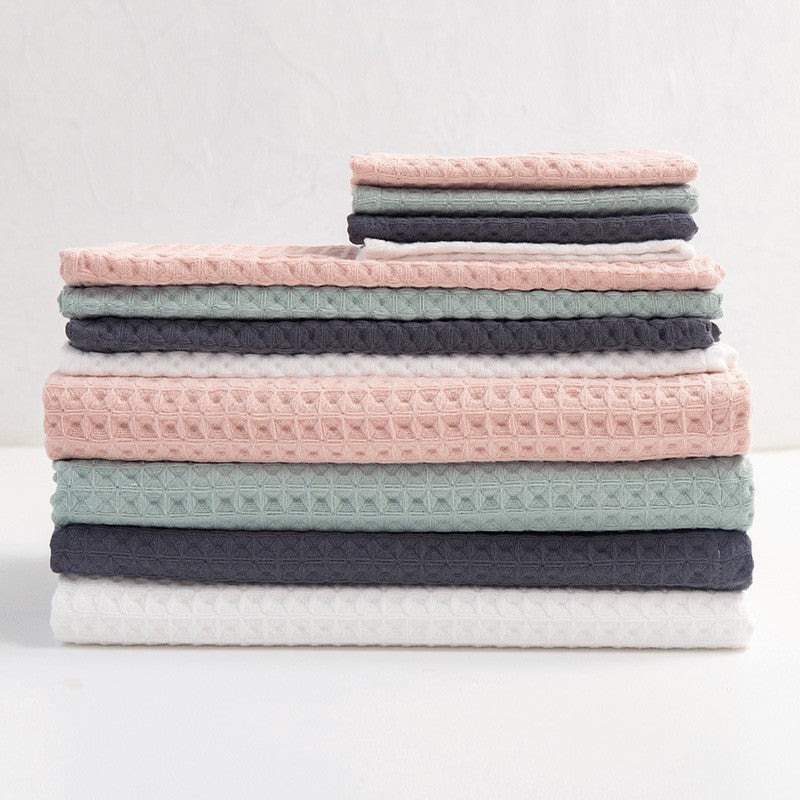 Waffle weave cotton hand towel by Glow Ritual