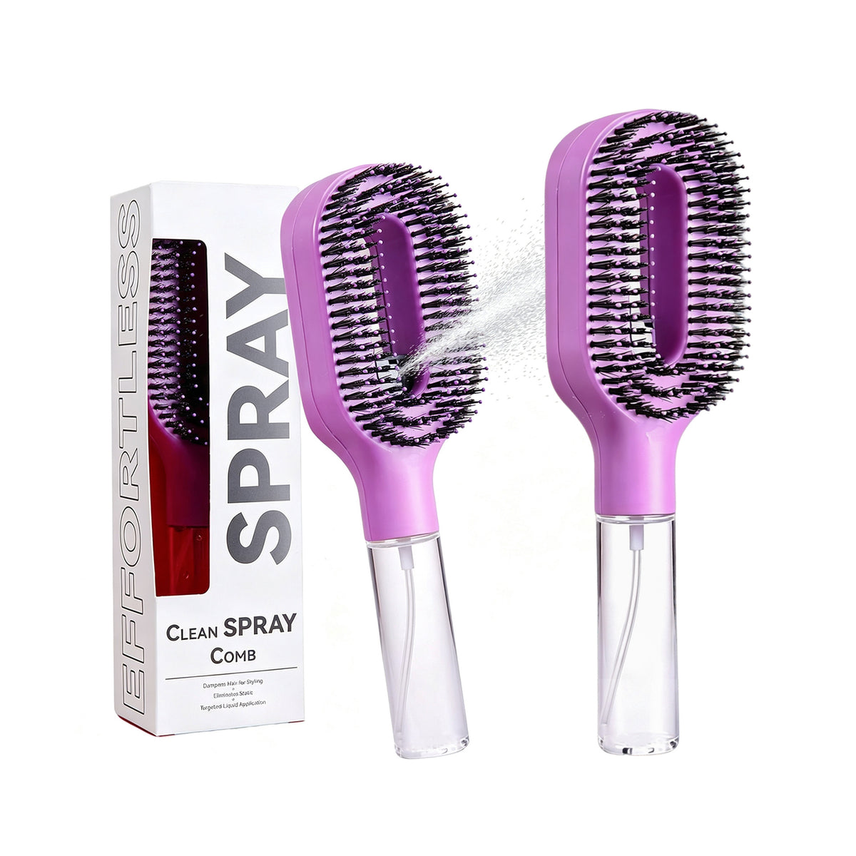 Water spray detangling hair brush by Glow Ritual