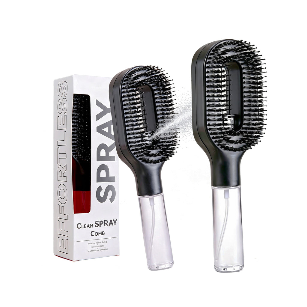 Water spray detangling hair brush by Glow Ritual