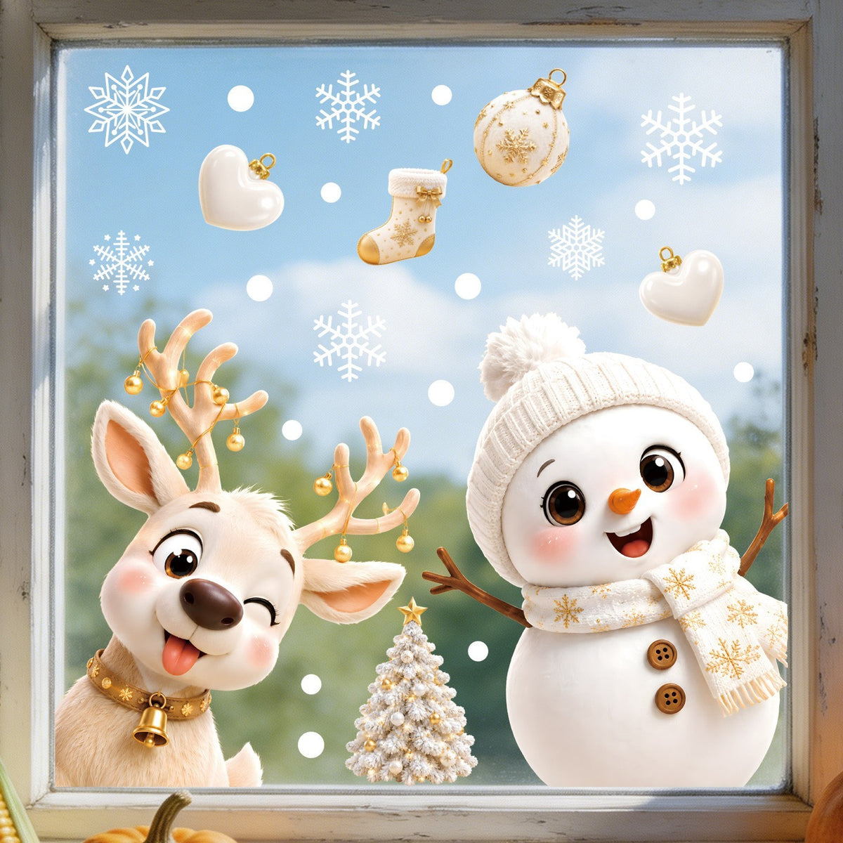 Christmas window clings by Glow Ritual