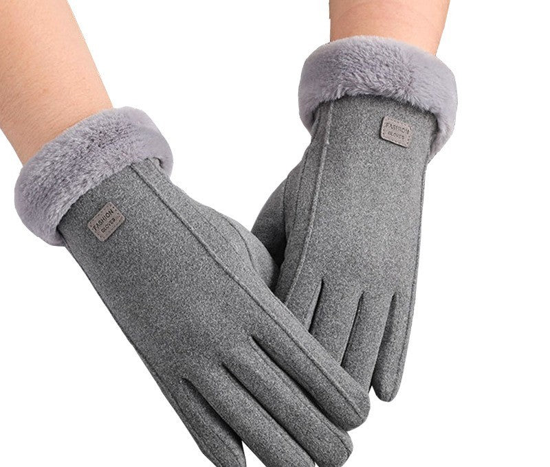 Women's fleece touchscreen gloves by Glow Ritual