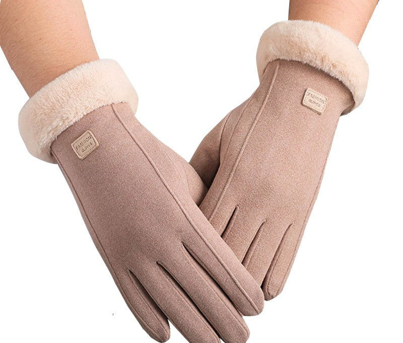 Women's fleece touchscreen gloves by Glow Ritual