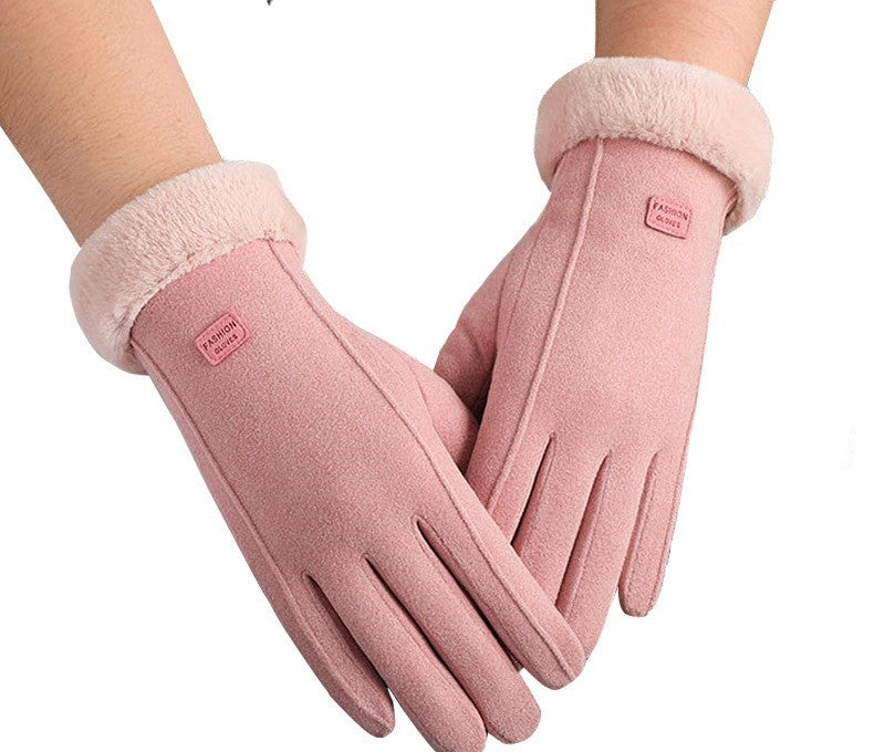 Women's fleece touchscreen gloves by Glow Ritual