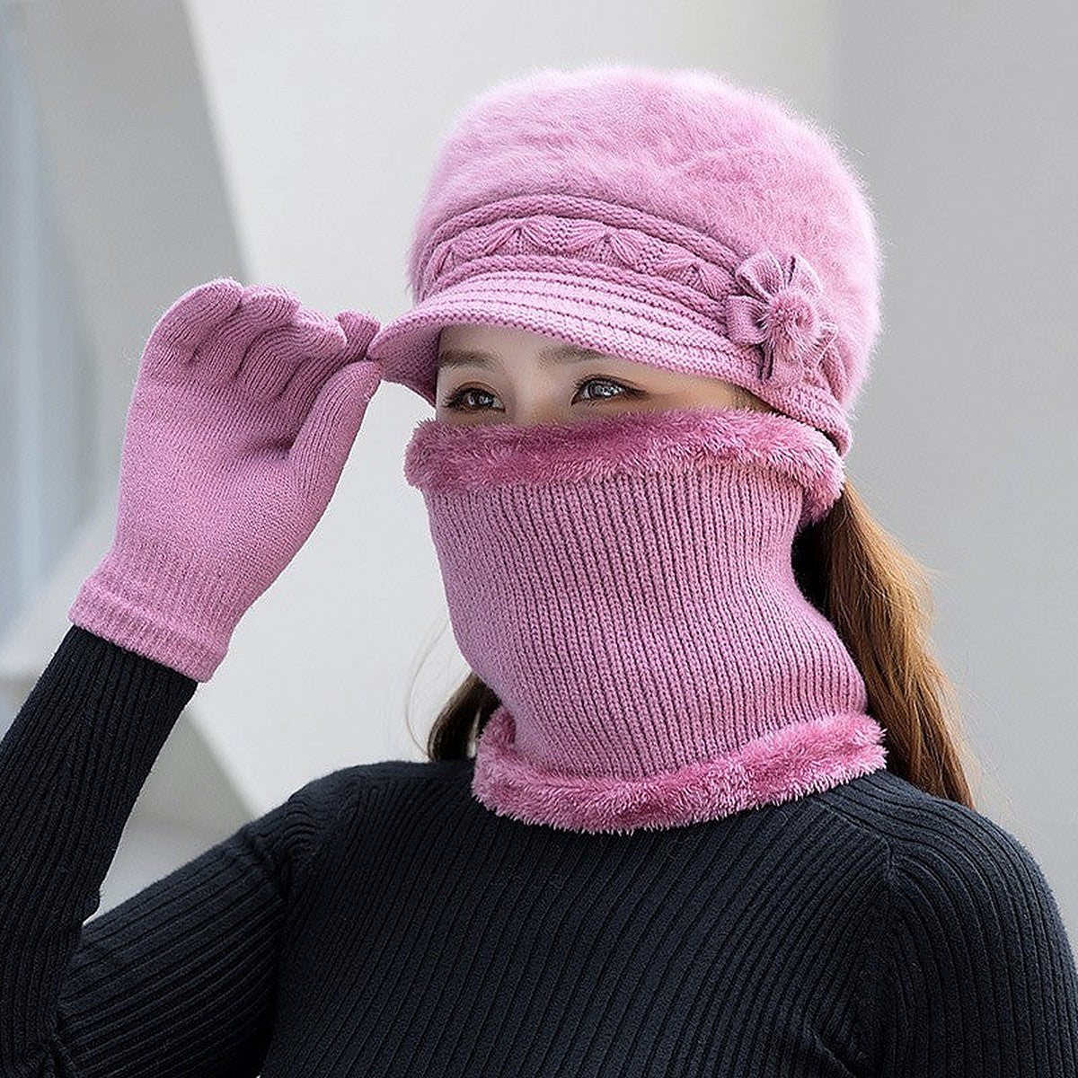 Women's hat, scarf and gloves set by Glow Ritual