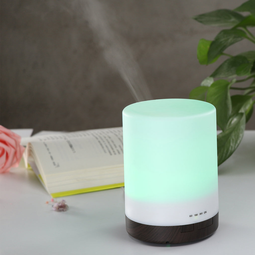 Wood grain ultrasonic aroma diffuser by Glow Ritual