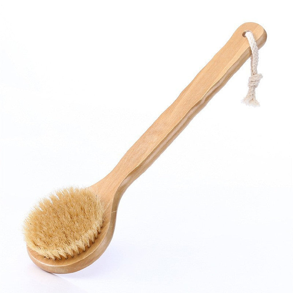 Natural bristle wooden bath brush by Glow Ritual