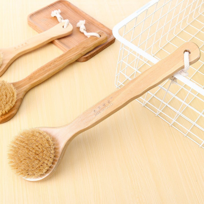 Natural bristle wooden bath brush by Glow Ritual