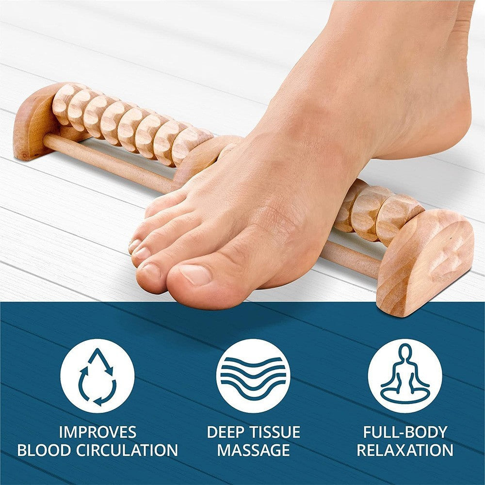 Wooden foot massage roller by Glow Ritual