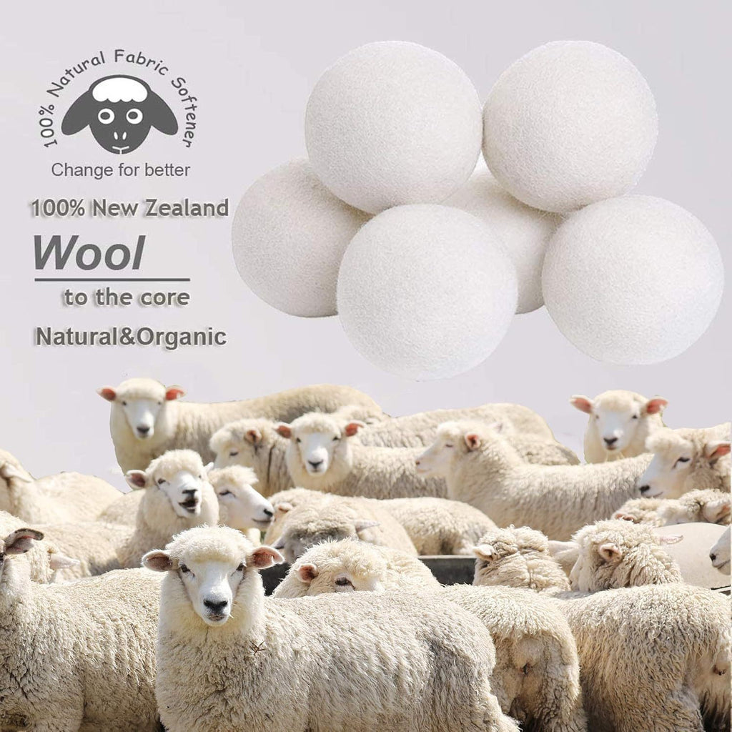 Wool dryer balls 6 pack by Glow Ritual