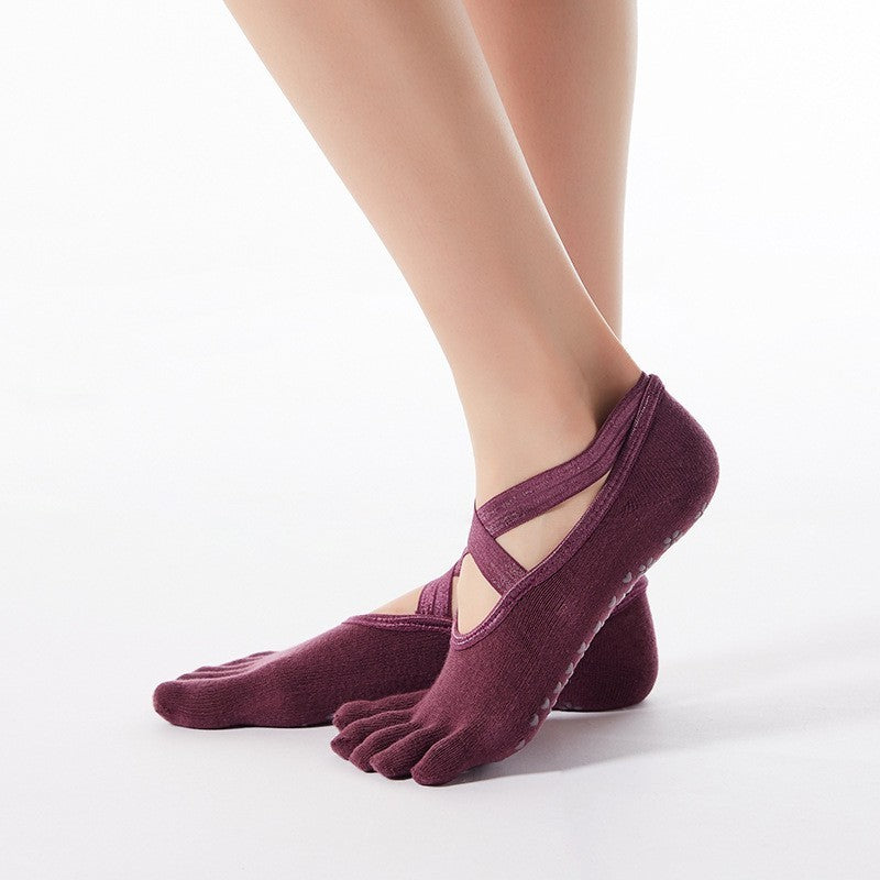Non-slip five-toe yoga socks by Glow Ritual