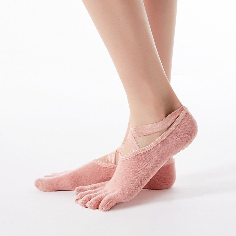 Non-slip five-toe yoga socks by Glow Ritual